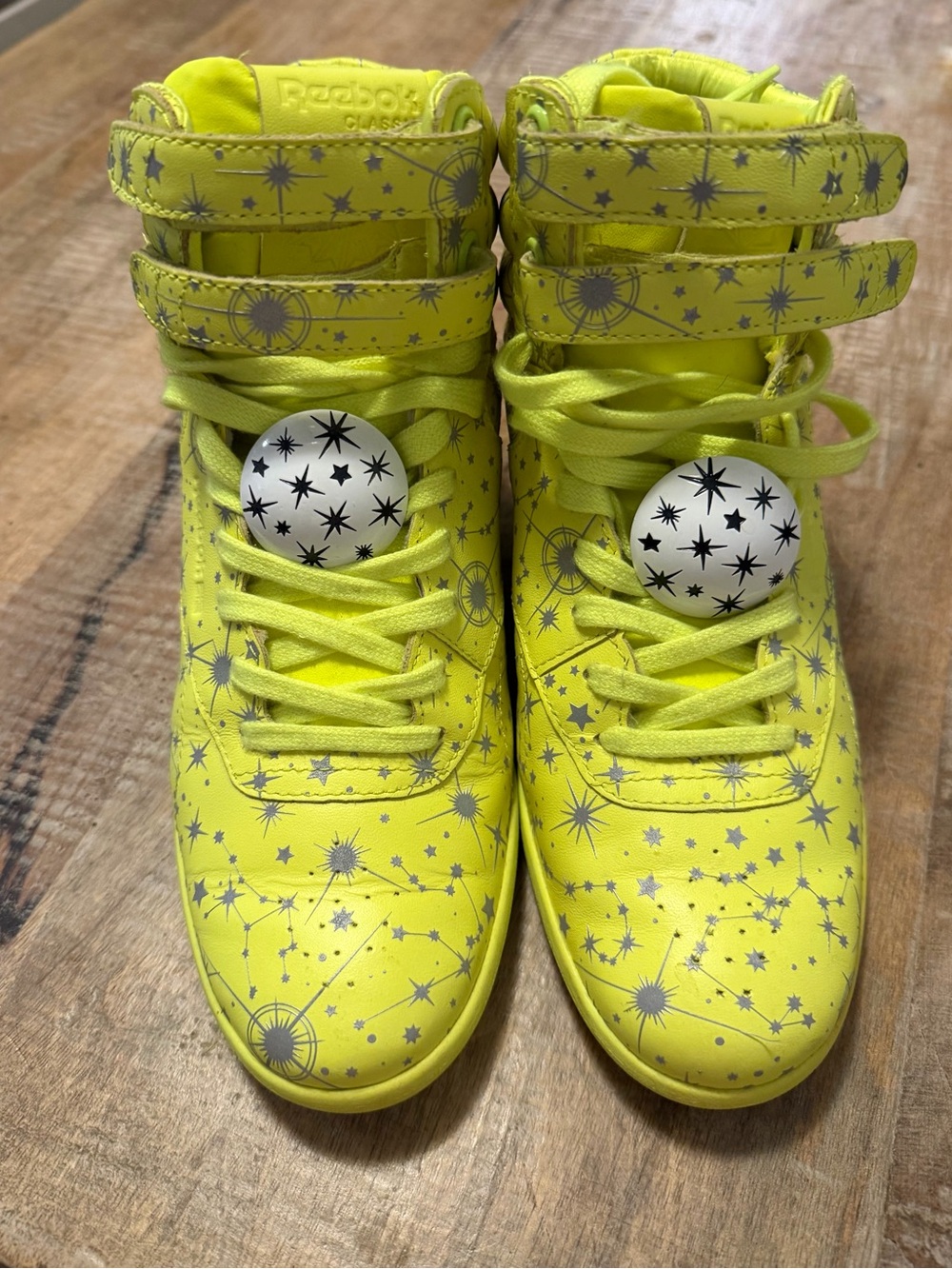 Women’s Melody Ehsani x Reebok Freestyle Hi Int Wedge sneaker size 8. EUC